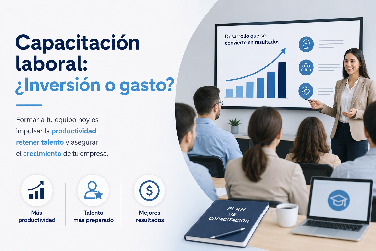 Análisis financiero corporativo sobre si la capacitación laboral representa una inversión estratégica o un gasto contable.